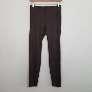 Lysse Faux Suede Brown Leggings Size S